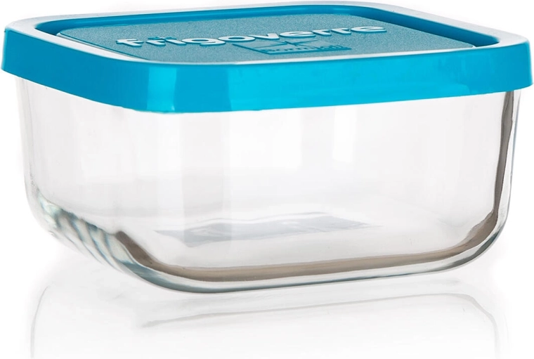 Contenitore quadrato in vetro FRIGOVERRE 2 l con coperchio blu