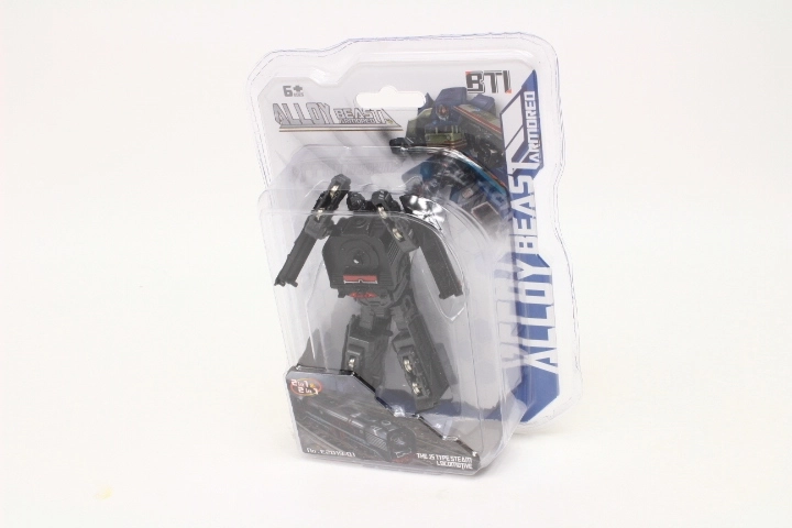 Robot trasformabile in locomotiva in metallo 10 cm