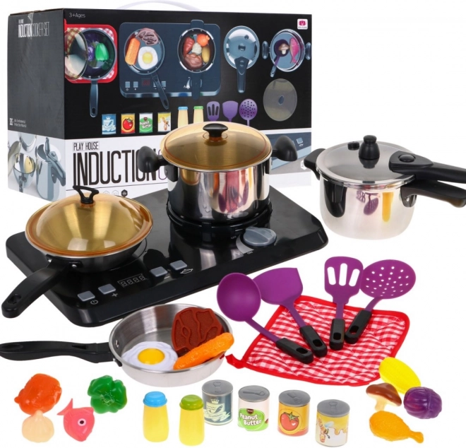 Set interattivo da cucina + fornelli con suoni e luci - 32 pezzi