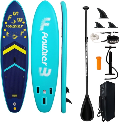 FunWater paddleboard SUP gonfiabile, 350 × 86 × 15 cm, blu navy