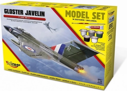 Modello in plastica dell'aereo Gloster Javelin F(AW) Mk.9 1:72