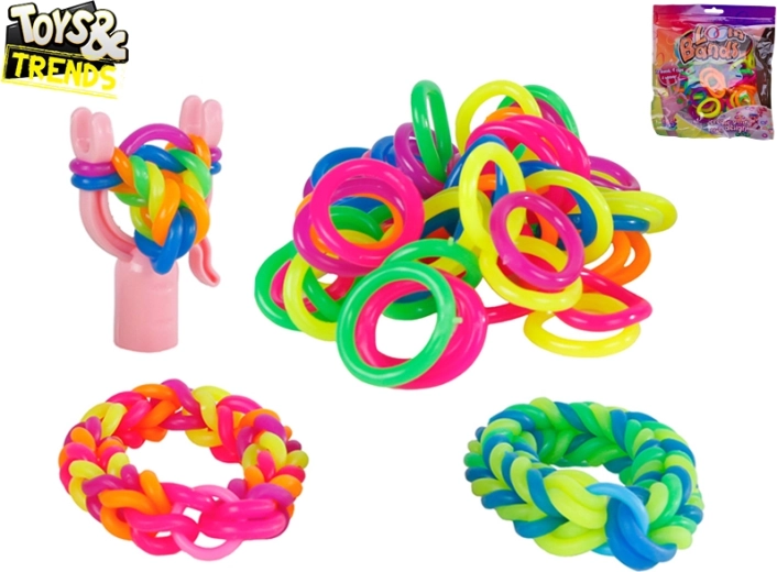 Set per creare mega braccialetti elastici TOYS&TRENDS (72 pz)
