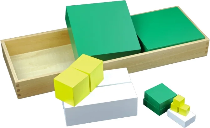 Moyo cubi Montessori per il calcolo della terza potenza