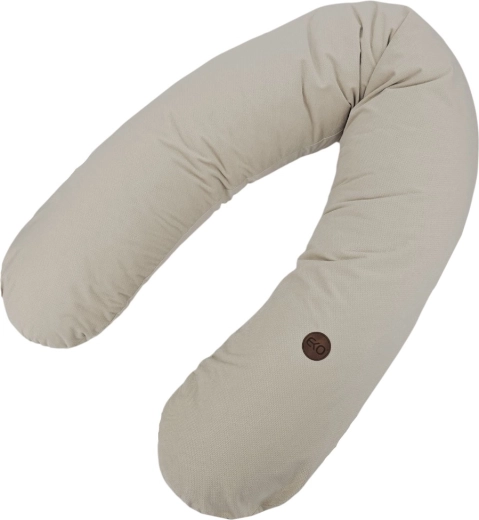 Cuscino per allattamento EKO in cotone Velvet beige chiaro 180 cm