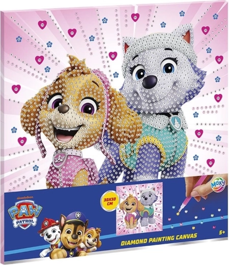 Pittura diamantata su tela PAW PATROL 30 × 30 cm