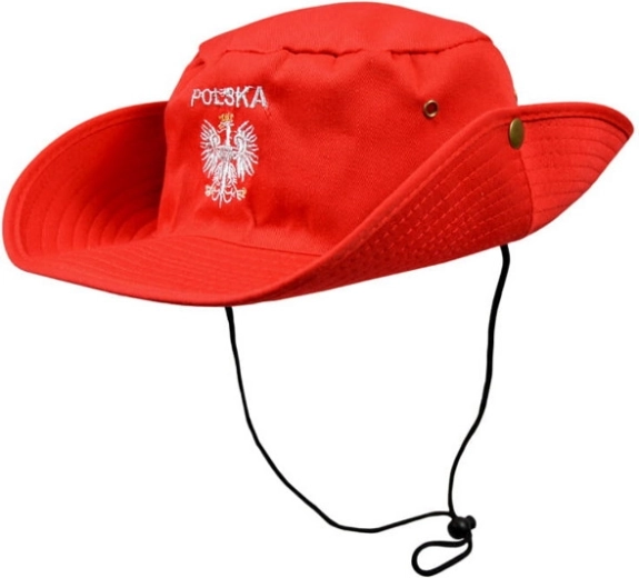 Cappello da cowboy nei colori della Polonia bianco‑rosso