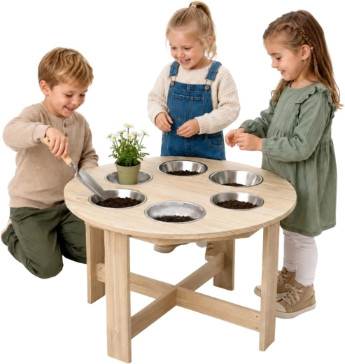 Tavolo da giardino educativo Classic World con 6 funzioni per giocare con sabbia, acqua e sassolini