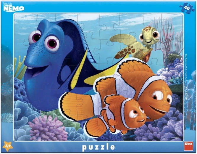 Puzzle Dino Nemo e amici 40 pezzi con cornice