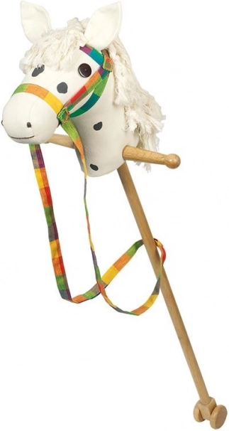Cavallo a dondolo Goki bianco a pois marroni