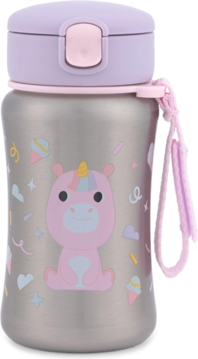 Skip Hop borraccia in acciaio inox con cannuccia Besties Squad Unicorno