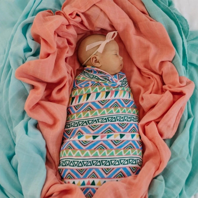 Tommy Lise mussola in cotone biologico Ethnic Festive 120 × 120 cm