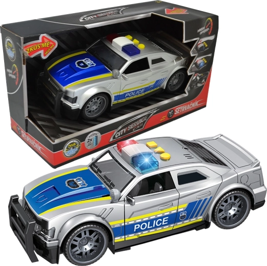 Auto della polizia a retrocarica 1:14 con luci e suoni