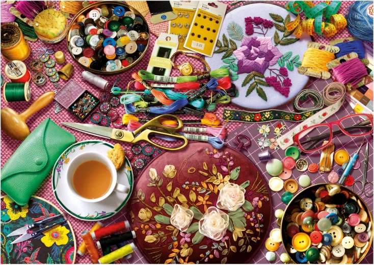 Puzzle Tavolo da Cucito 2000 pezzi Educa