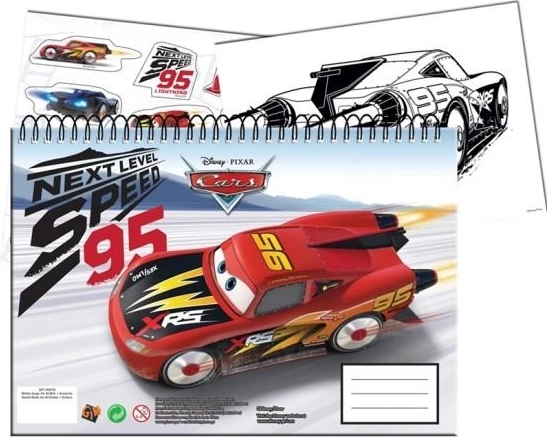 Blocco a spirale con adesivi Cars