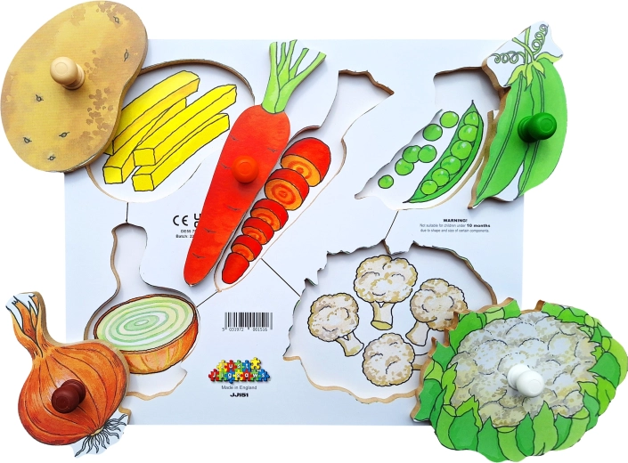 Puzzle in legno Just Jigsaws Sbucciamo e affettiamo – 6 pezzi