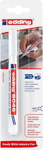 Pennarello bianco permanente Edding 8046 Ready, blister