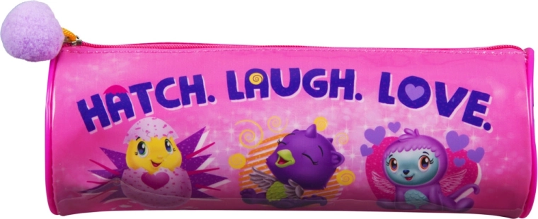 Astuccio ovale con zip e pon-pon Hatchimals