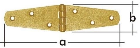 Cerniera intrecciata triangolare 200 × 40 × 2 mm, acciaio zincato giallo