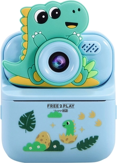 FREEON Free2Play fotocamera digitale per bambini con stampa istantanea Dinosaur