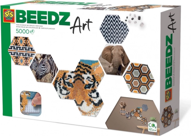 set creativo beedz art hex safari