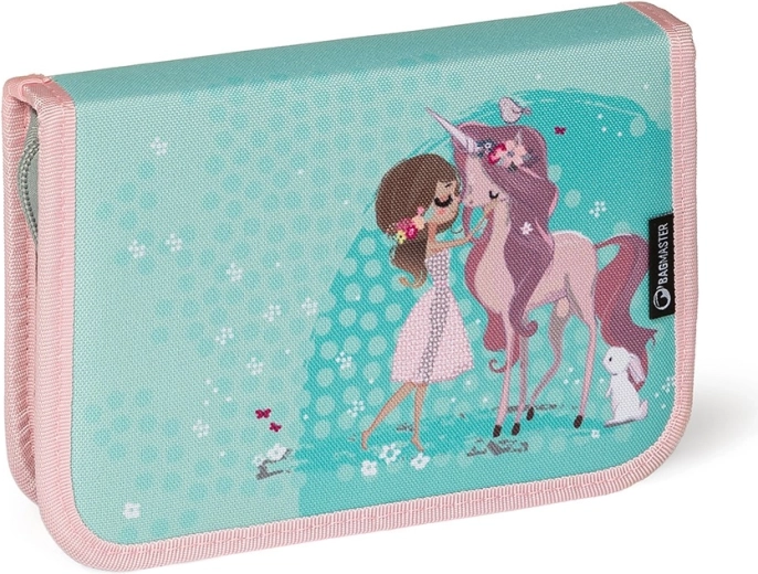 Astuccio scolastico doppio Bagmaster con unicorno e coniglietti