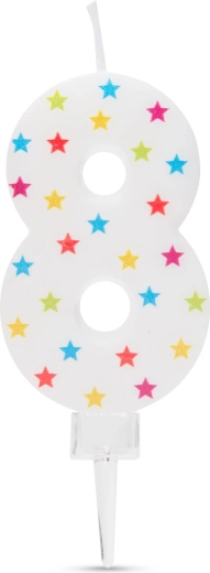 Candela per torta a forma di numero 8