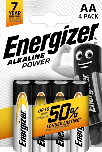 Energizer Alkaline Power AA LR6 batterie alcaline, 4 pz