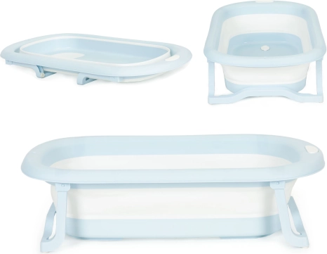Vaschetta da bagno pieghevole per bambini con scarico ECOTOYS – Grigia