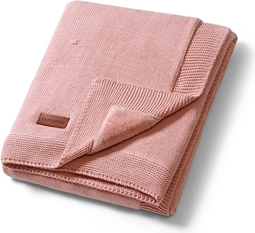 BabyOno coperta per bambini in cotone naturale con fodera in flanella 75 × 100 cm rosa