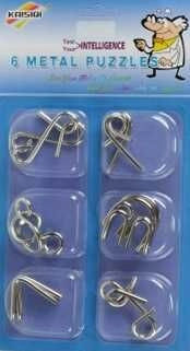 Set di sei rompicapi in metallo