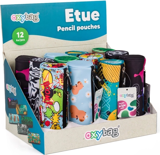 Oxybag astuccio etui rotondo assortito (box da esposizione 12 pz)