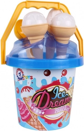 Set da sabbia gelato – secchiello blu