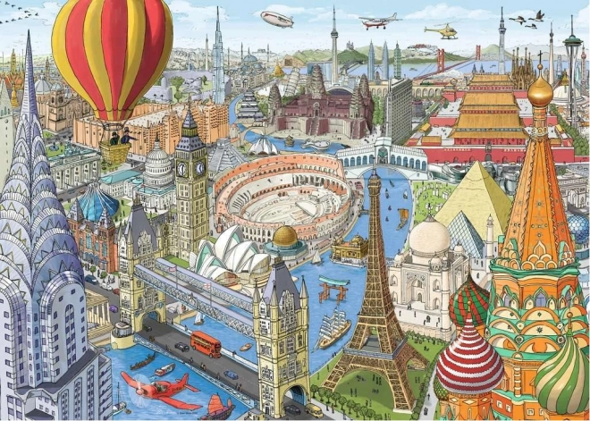 Puzzle Il giro del mondo in 80 giorni 1000 pezzi