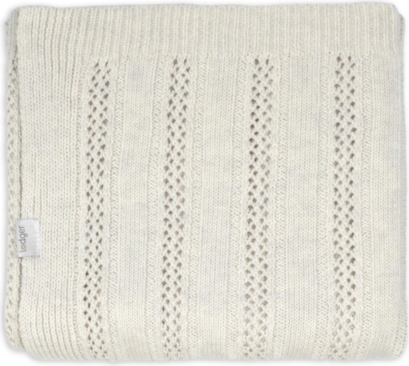 Coperta Lodger per neonati in lana merino Tan Birch