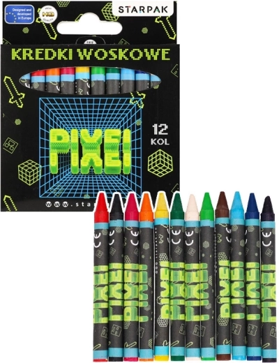 Pastelli a cera Pixel – set da 12 colori