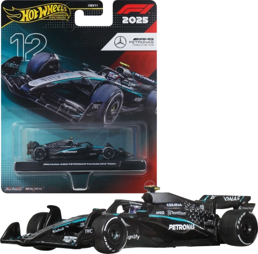 Hot Wheels Premium Formula 1 bolide 2025 Mercedes-AMG PETRONAS #12 Kimi Antonelli