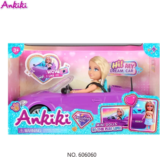 Bambola Ankiki con cabriolet viola e accessori