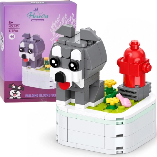 Set di costruzioni Schnauzer su base, 176 pezzi
