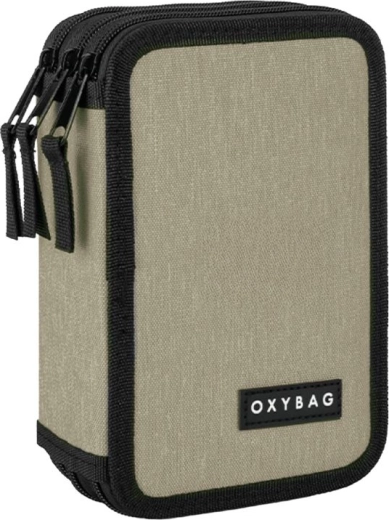 Astuccio scolastico a tre scomparti UNICOLOR Mocca – vuoto