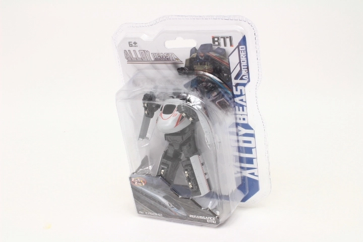 Robot locomotiva trasformabile in metallo 10 cm