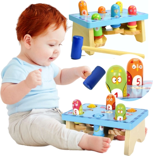 Panca a martellare in legno UCCELLINI Small Foot