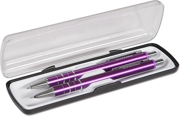 Set regalo Concorde Ring – penna a sfera e portamine, viola