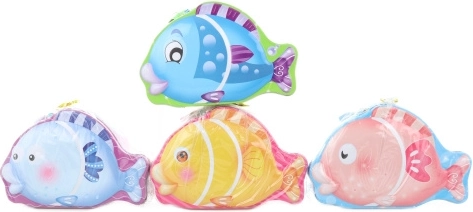 Salvadanaio in metallo a forma di pesce con lucchetto