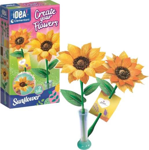 Idea Art set creativo mini fabbrica di fiori – girasoli CLEMENTONI