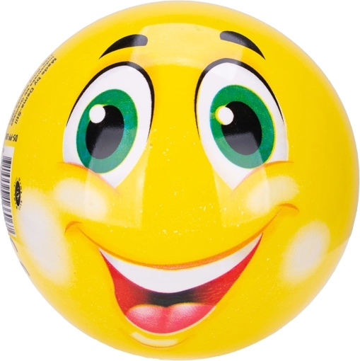 Palla colorata con faccina sorridente 13 cm