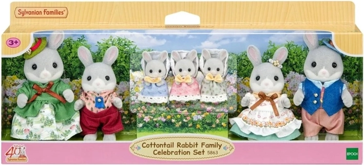 Famiglia di conigli multigenerazionale Sylvanian Families