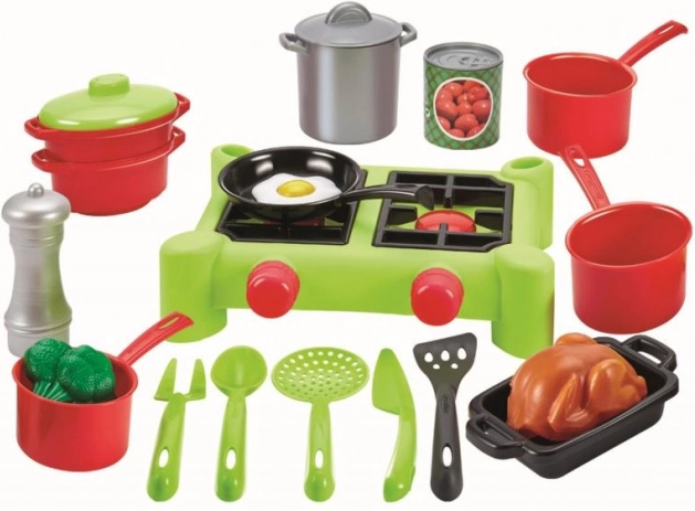 Set da cucina con pentole e accessori