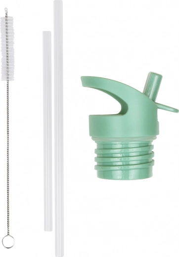 A Little Lovely Company set di tappo, spazzolino e cannuccia per bottiglia in acciaio inox 350 ml – Amici