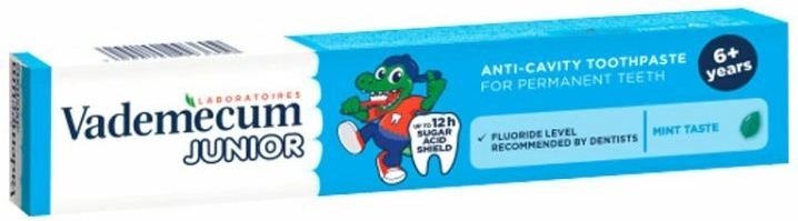Vademecum Junior dentifricio per bambini spearmint 6+ 75 ml