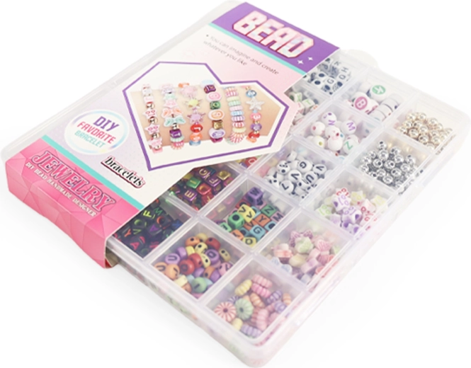 Kit creativo per realizzare braccialetti con perline